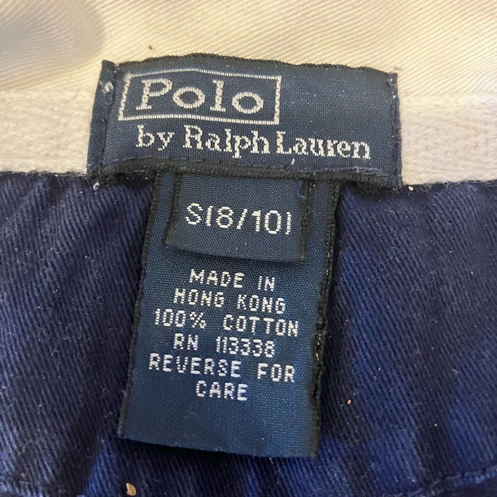 Polo by Ralph Lauren Navy and Yellow Striped Rugby Shirt - Picture 4 of 4